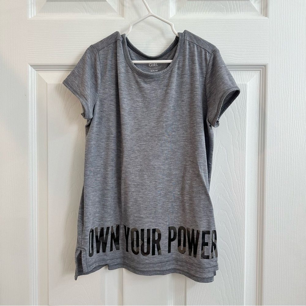 Athleta Girl Limitless Power Tee Short Sleeve in Gray Size M 8/10